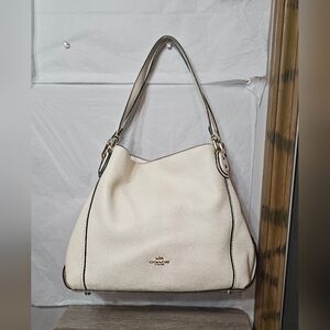 COACH Edie Shoulder Bag 31 in Polished Pebble Leather- EUC